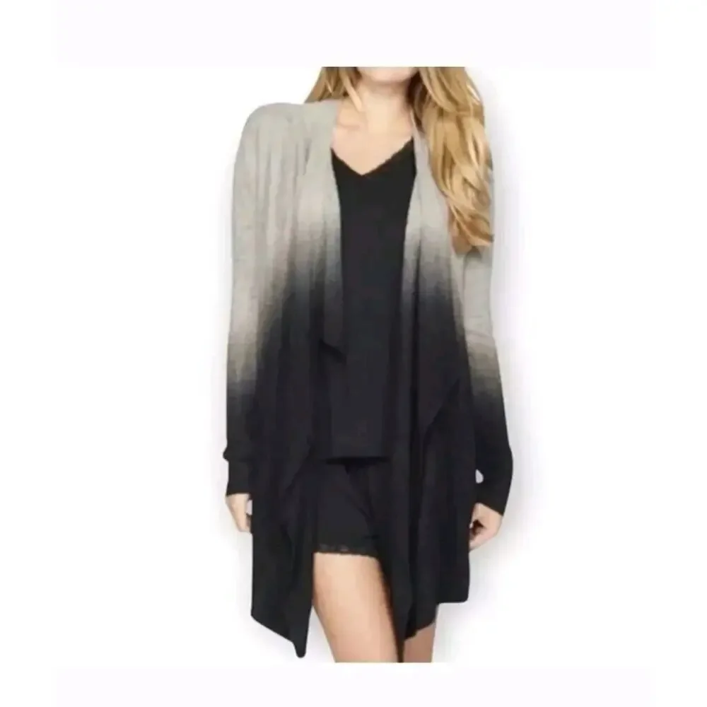 Barefoot dreams Ombre Cardigan SZ S/M Knit Calypso Wrap Lounge Coastal Soft 436